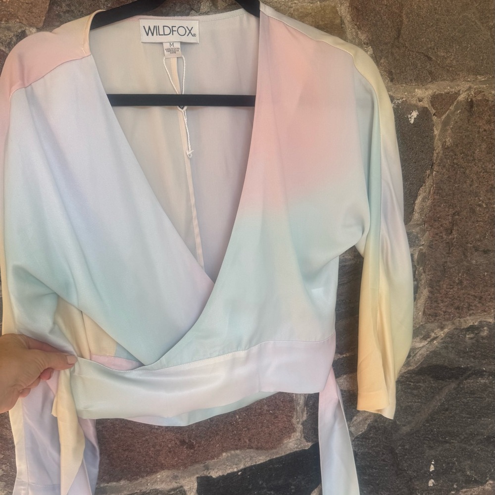 Wildfox Multicolor Wrap Blouse